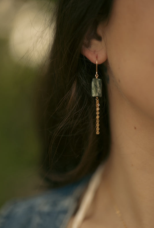 Ritual earrings - Seraphinite