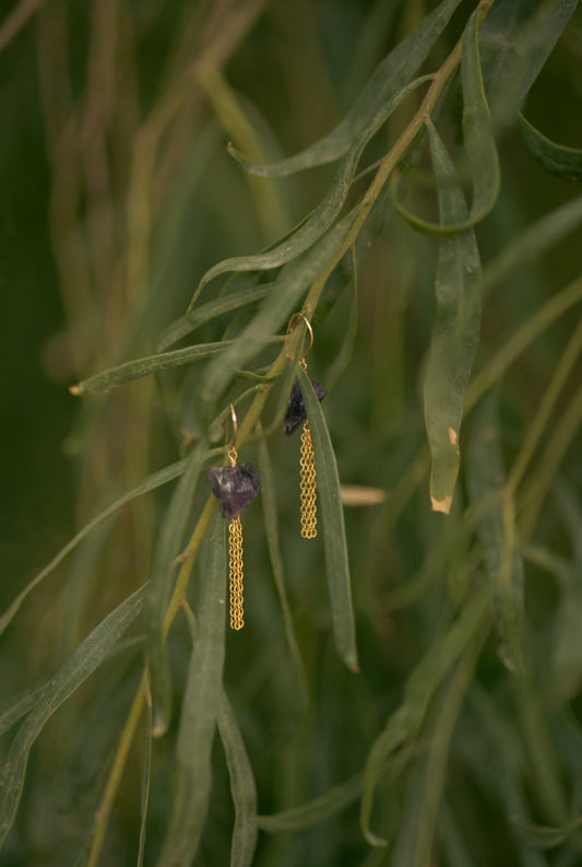 Ritual earrings - Amethyst