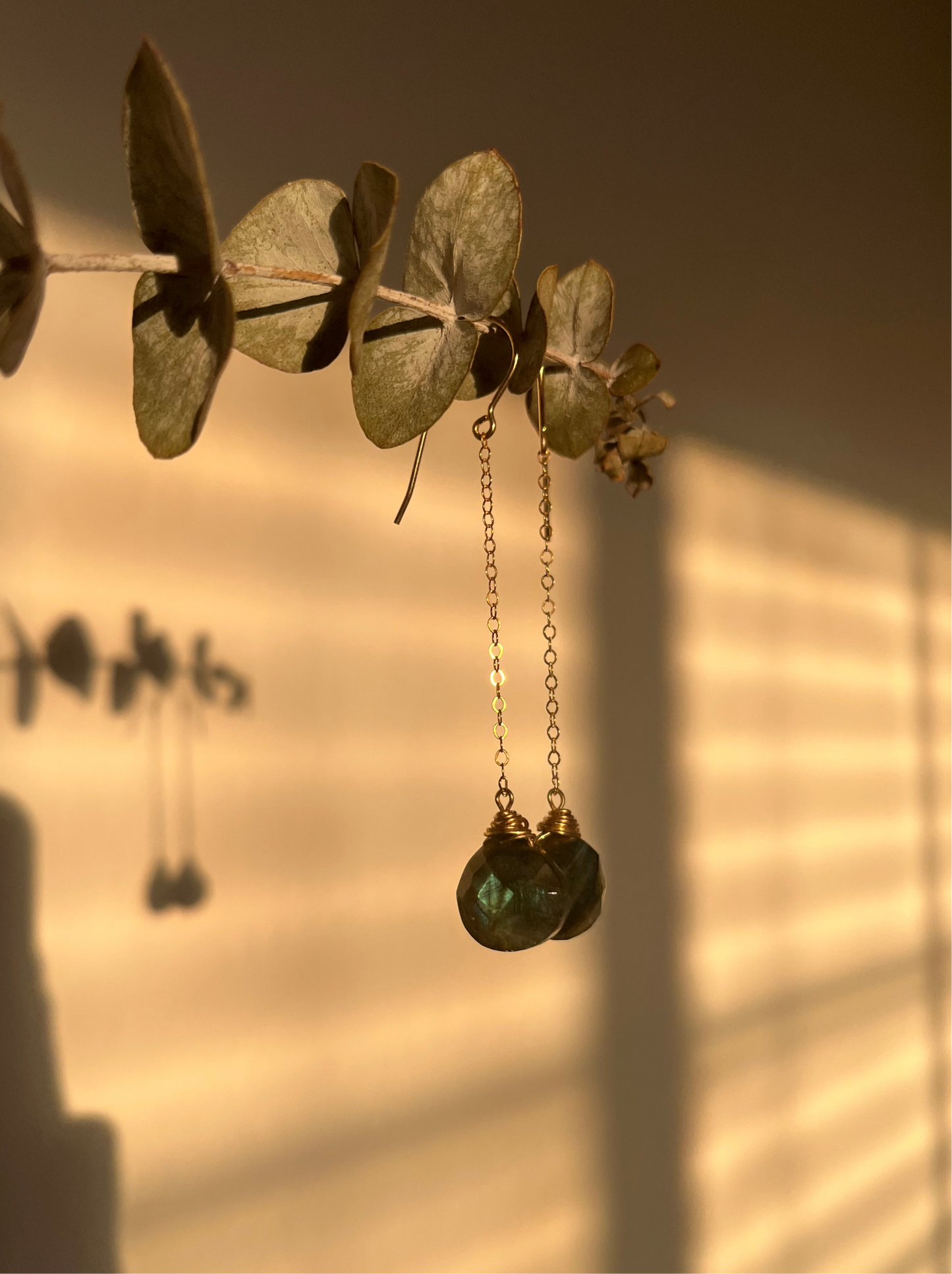 Labradorite Droplet Earrings